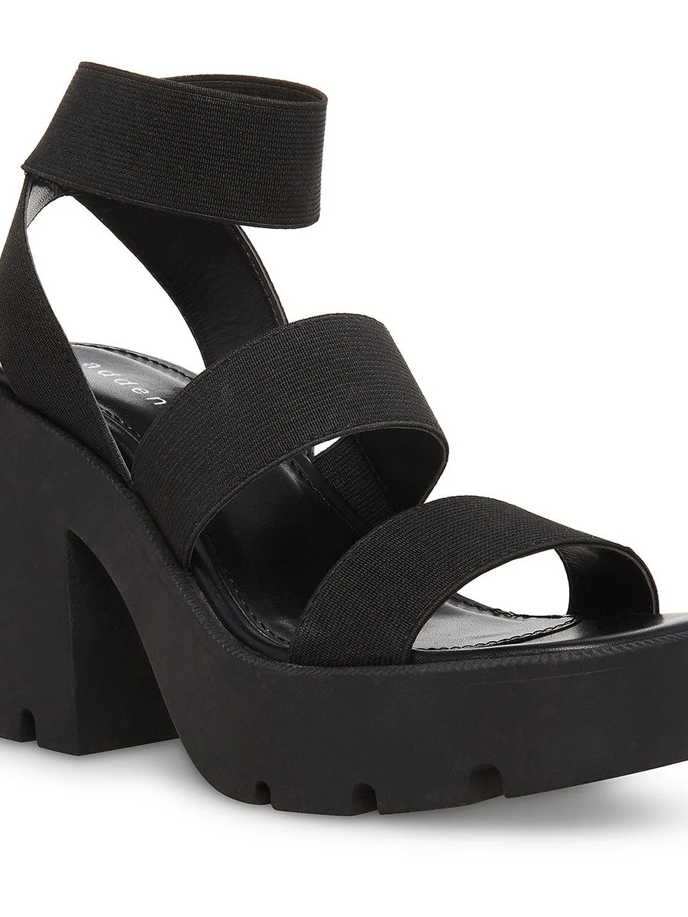 Madden Girl Black Chunky Platform Strappy Sandal